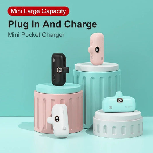 Mini Fast-Charge Wireless Capsule Power Bank