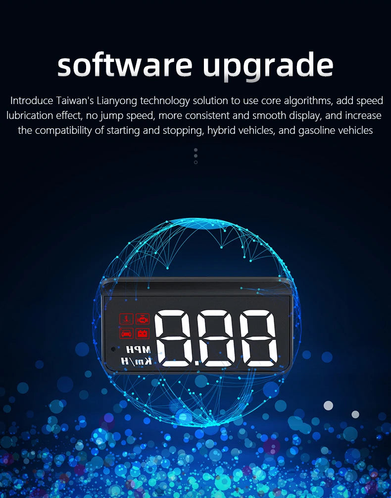 Digital Display GPS Head-Up Car Speedometer