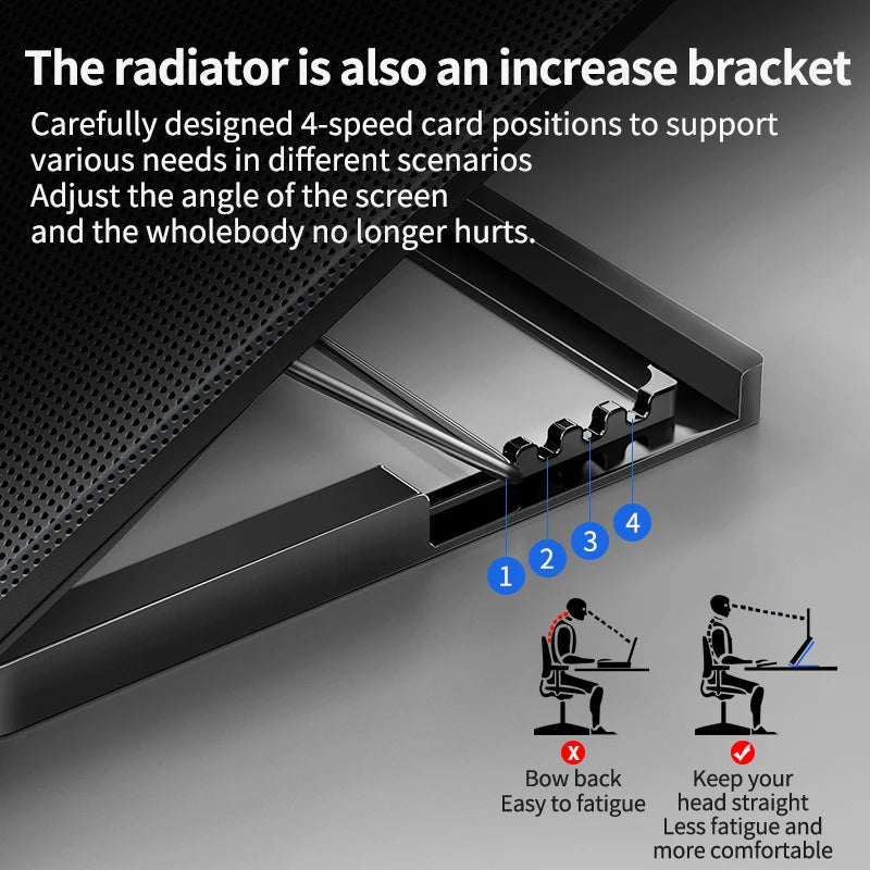 17inch Led Screen Gaming Laptop Cooler Fan