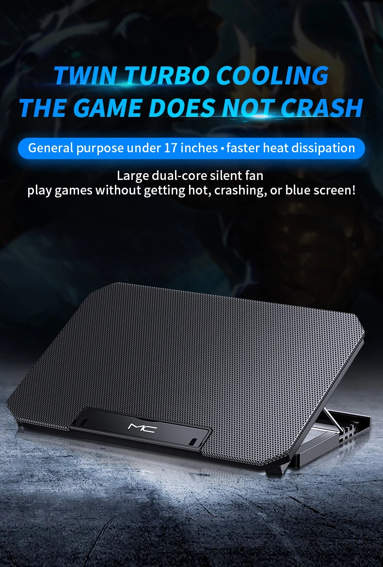 17inch Led Screen Gaming Laptop Cooler Fan