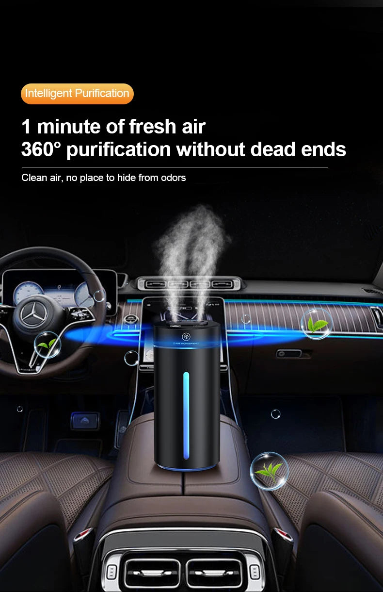 Aluminium Alloy Dual Spray Car Air Humidifier