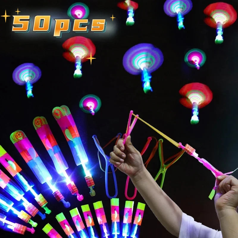 1/10/30/50pcs Toy Arrow Helicopter Toy LED Light