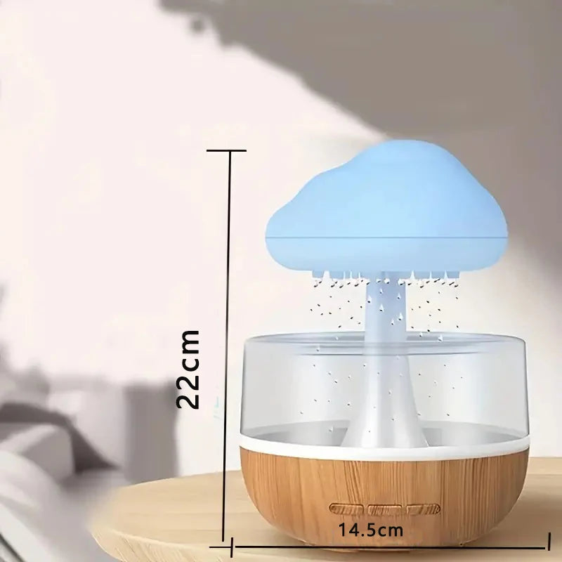 Rain cloud humidifier rain colorful mushroom cloud raindrop atmosphere lamp night light